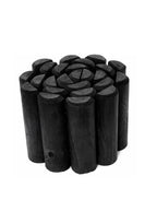 Timber Log Roll Garden Edging Black Pressure Treated Wooden Lawn Border Multiple Heights