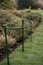 Green Powder Coated Metal Plant Support Hoops – Interlocking Garden Supports, Set of 2