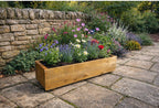 Handmade Wooden Garden Planter Boxes - Pair of 90cmn Outdoor Troughs