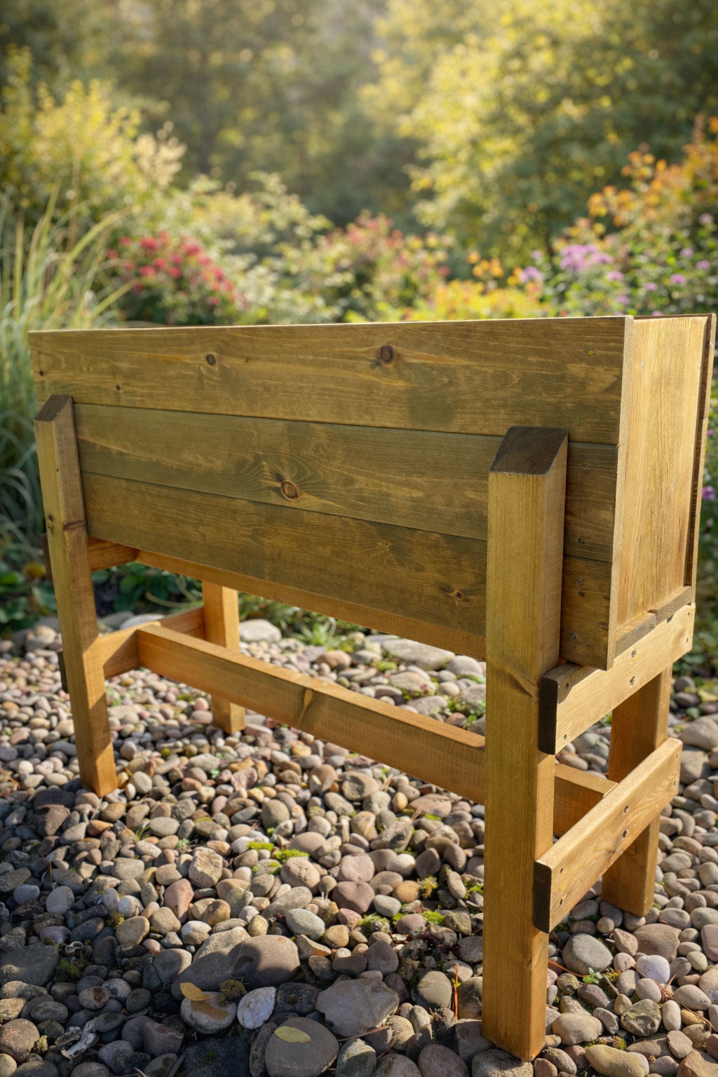 Extra Deep Wooden Raised Garden Planter Elevated Planter Box Stand for Herbs Vegetables Flowers Patio Decking Balcony