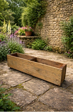 Rectangular Wooden Trough Planters Supplied in 4 Sizes Heavy Duty Garden Containers
