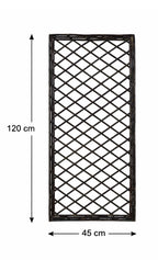 Black Garden Willow Trellis Panels - Modern Framed Supports for Climbing Plants