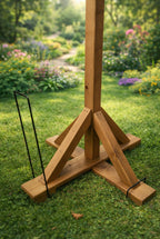 Heavy Duty Garden Stabiliser Pegs for Bird Tables - Metal Ground Anchor Stakes 4 Pack