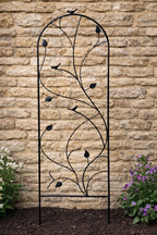 Decorative Metal Garden Trellis for Climbing Plants - Outdoor Wall Support