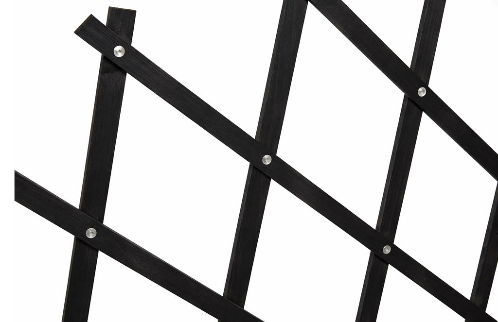 Black Expandable Garden Adjustable Trellis - Wooden Lattice for Climbing Plants & Vegetables