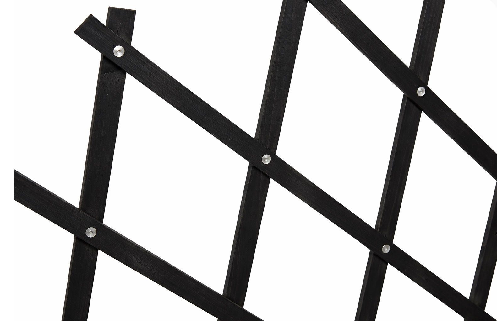 Black Expandable Garden Adjustable Trellis - Wooden Lattice for Climbing Plants & Vegetables