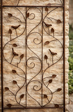 Garden Trellis Panel Vintage Rust Coating for Climbing Plants