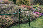 Green Powder Coated Metal Plant Support Hoops – Interlocking Garden Supports, Set of 2