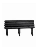 Wooden Black Log Garden Border Horizontal Lawn Edging Fence Border Panels