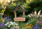 Large Garden Bird Table with Stand - Wooden Outdoor Bird Feeding Platform