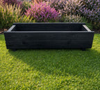 Outdoor Planter Boxes Wooden - Handcrafted Trough Planters Perfect for Flowers and Herbs