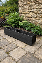 Large Wooden Garden Deep Planters Outdoor Planter Boxes - Tan Brown or Modern Black