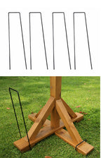 Heavy Duty Garden Stabiliser Pegs for Bird Tables - Metal Ground Anchor Stakes 4 Pack