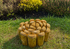 Heavy-Duty 70mm Half-Round Timber Log Roll – Flexible Garden Border & Lawn Edging
