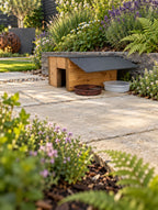 Heavy-Duty Wooden Hedgehog Feeding Station & Shelter with Food and Water Dishes - 35mm Timber Walls