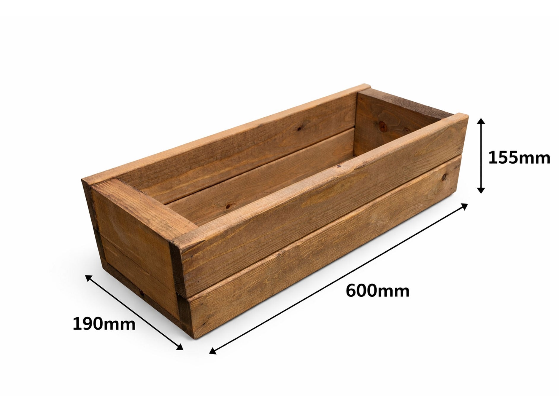 Premium Wooden Balcony Planter - Ready Assembled Herb & Flower Box