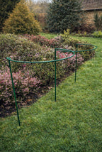 Green Powder Coated Metal Plant Support Hoops – Interlocking Garden Supports, Set of 2