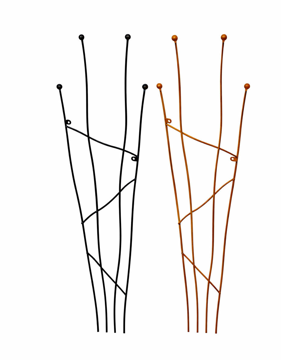 Metal Garden Trellis for Climbing Plants - Strong Steel Wall Support - Black or Rust