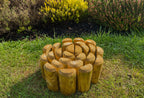 Heavy-Duty 70mm Half-Round Timber Log Roll – Flexible Garden Border & Lawn Edging