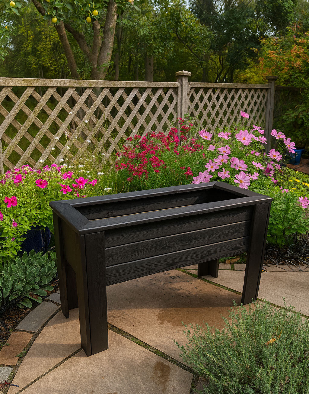 Heavy Duty Elevated Wooden Garden Planters On Legs