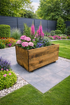 Extra Height Width Wooden Garden Planter Heavy Duty Timber Trough for Shrubs and Flowers