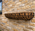 Twin Pack Metal Wall Planters with Coco Liners Iron Wall-Mounted Garden Planters Extra Large