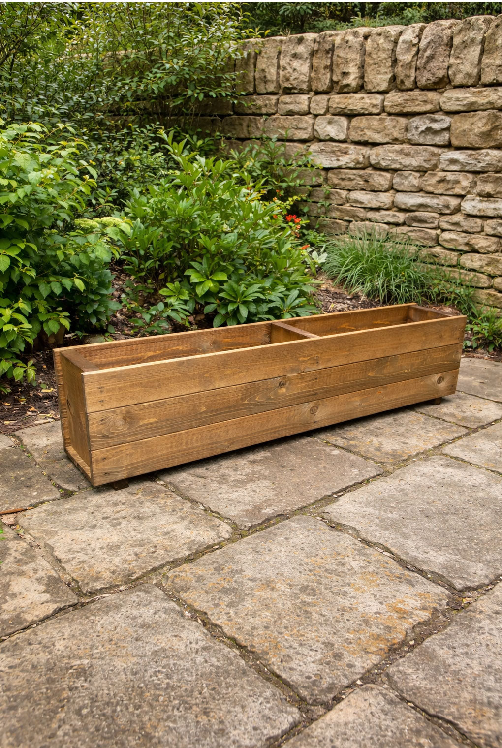 Deep Planters Large Wooden Garden Deep Planters Outdoor Planter Boxes - Tan Brown or ...