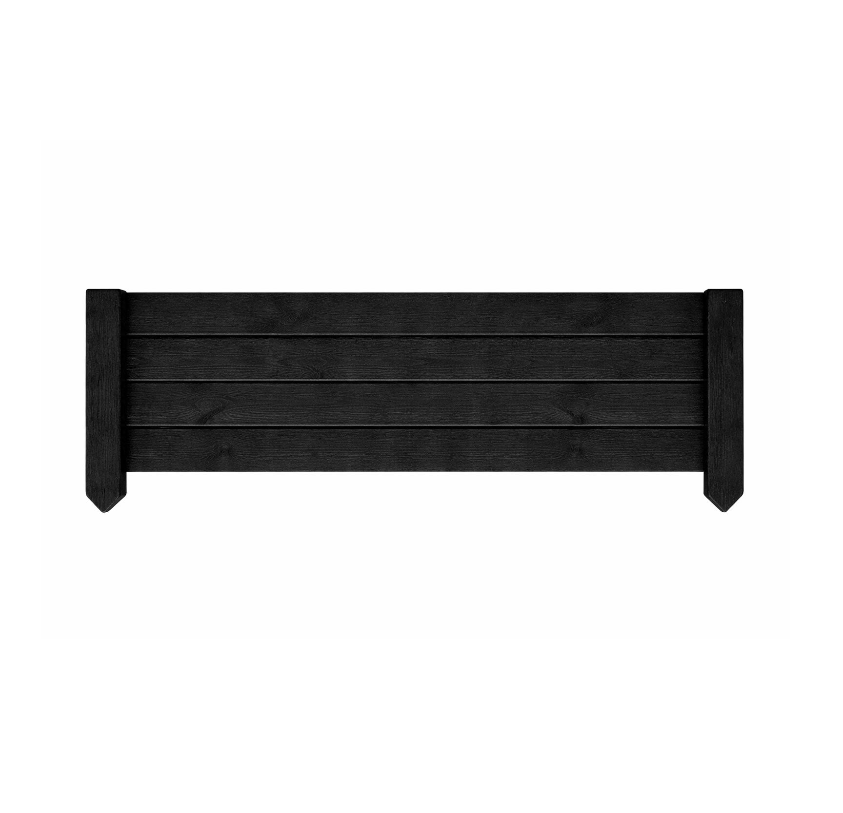 Black Timber Garden Edging Panels Heavy Duty - Wooden Lawn & Border Edge 2 Heights and 5 Lengths