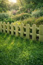 Low Garden Border Edge Panels - Timber Wooden Picket Edging with Integral Spike for Lawns and Flower Beds