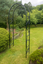 Heavy-Duty Square-Section Steel Archway for Climbing Plants (240cm High)