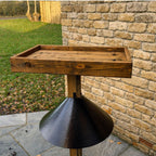 Wooden Bird Large Feeding Table with Metal Squirrel Proof Baffle