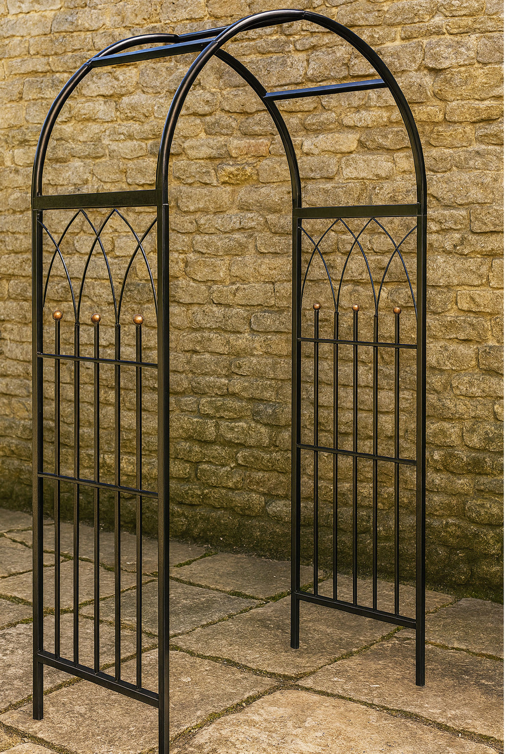 Premium Metal Garden Arch with Optional - Gates Arbour for Pathways & Entrances