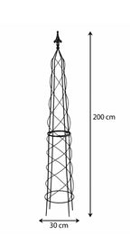 Garden Obelisk Trellis Plant Support - Metal Climbing Frame for Roses & Climbing Plants 200cm, 160cm & 120cm Sizes