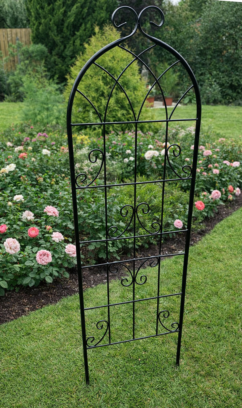 Steel Garden Wall Trellis for Supporting Climbing Plants