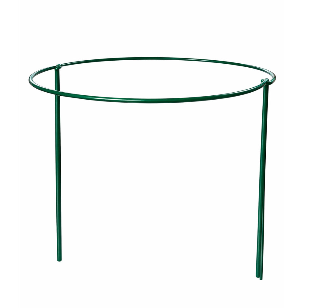 Green Powder Coated Metal Plant Support Hoops – Interlocking Garden Supports, Set of 2