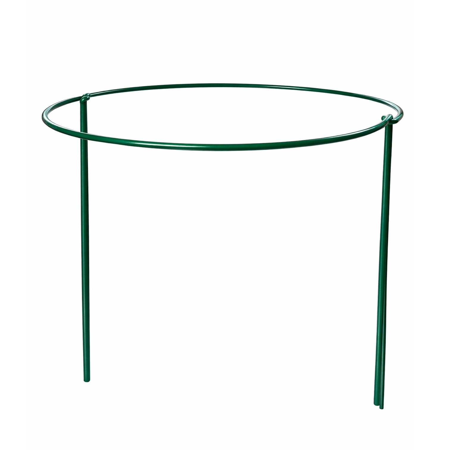 Green Powder Coated Metal Plant Support Hoops – Interlocking Garden Supports, Set of 2