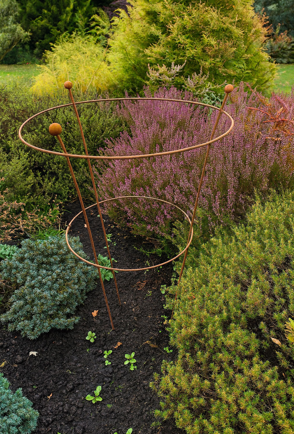 Peony Conical Support Ring Grow Through Perennial Plant Holders Pack of 2