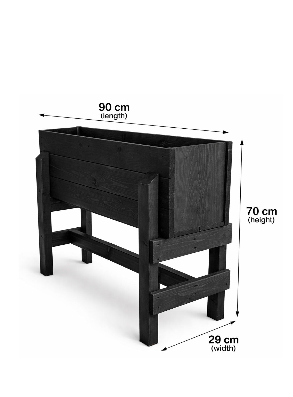 Elevated Wooden Planter Box Stand Large Raised Garden Bed for Growing Vegetables Herbs Flowers Outdoor Planter