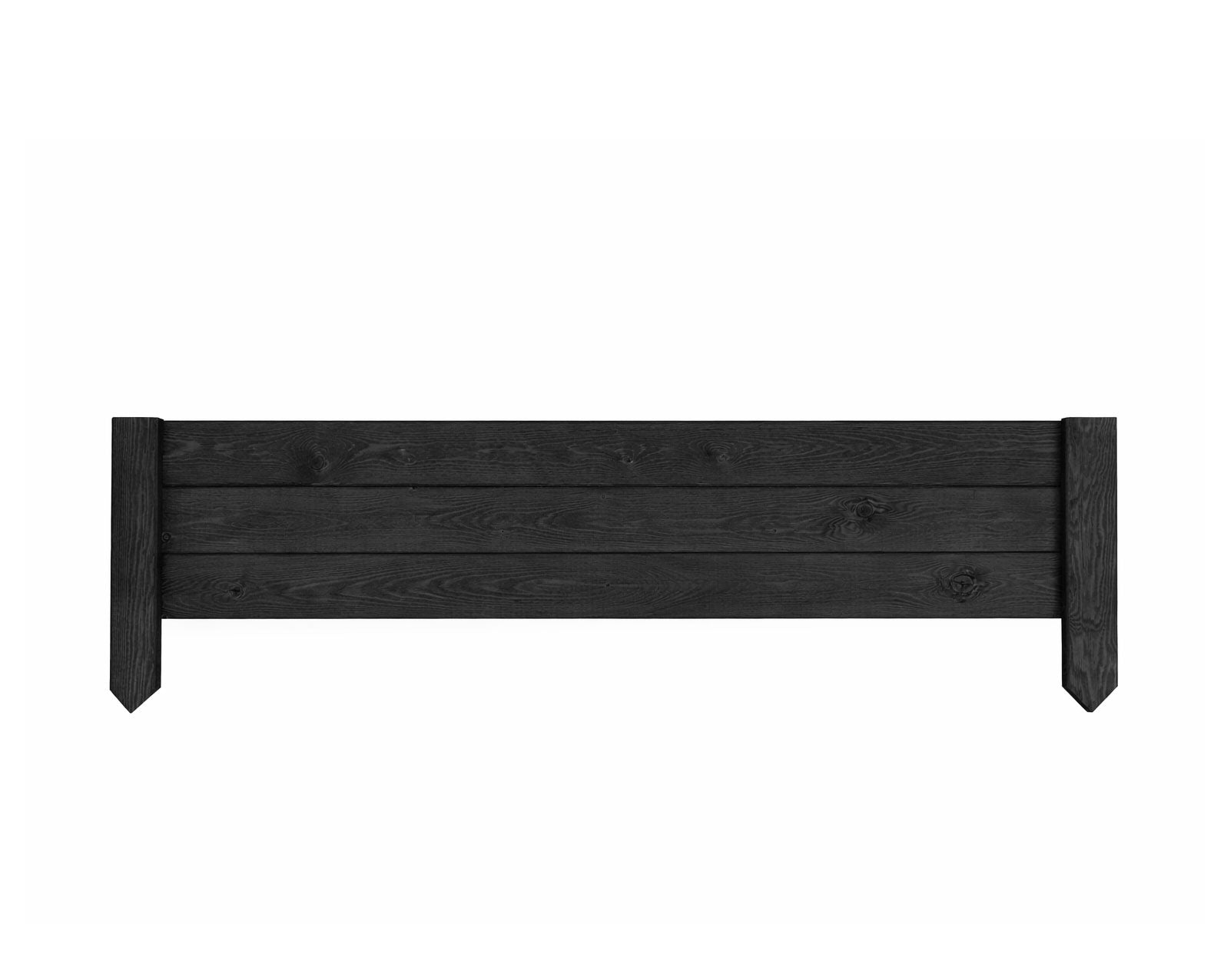 Black Timber Garden Edging Panels Heavy Duty - Wooden Lawn & Border Edge 2 Heights and 5 Lengths