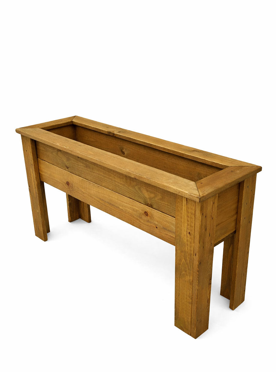Wooden Raised Herb Planter Boxes - Outdoor Rectangular Garden Planter for Flowers and Vegetables Fully Assembled