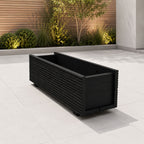 Black Decking Wooden Garden Troughs – Handmade Planter Boxes for Outdoor Flowers Herbs Vegetables Shrubs
