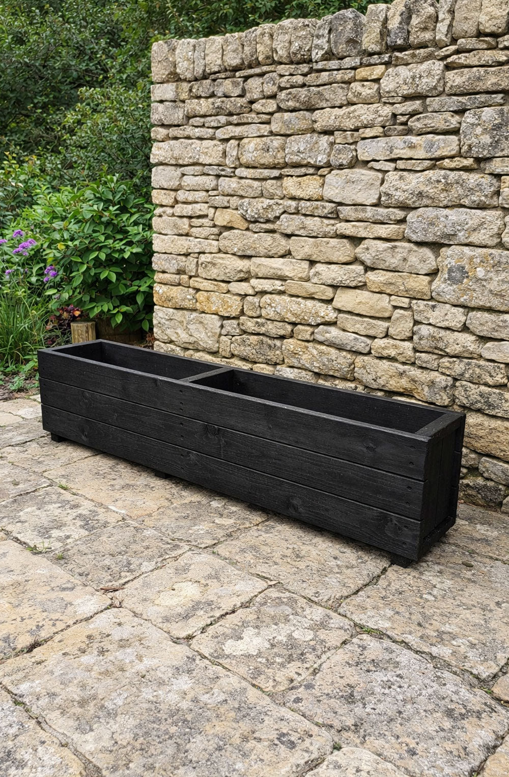 Large Wooden Garden Deep Planters Outdoor Planter Boxes - Tan Brown or Modern Black
