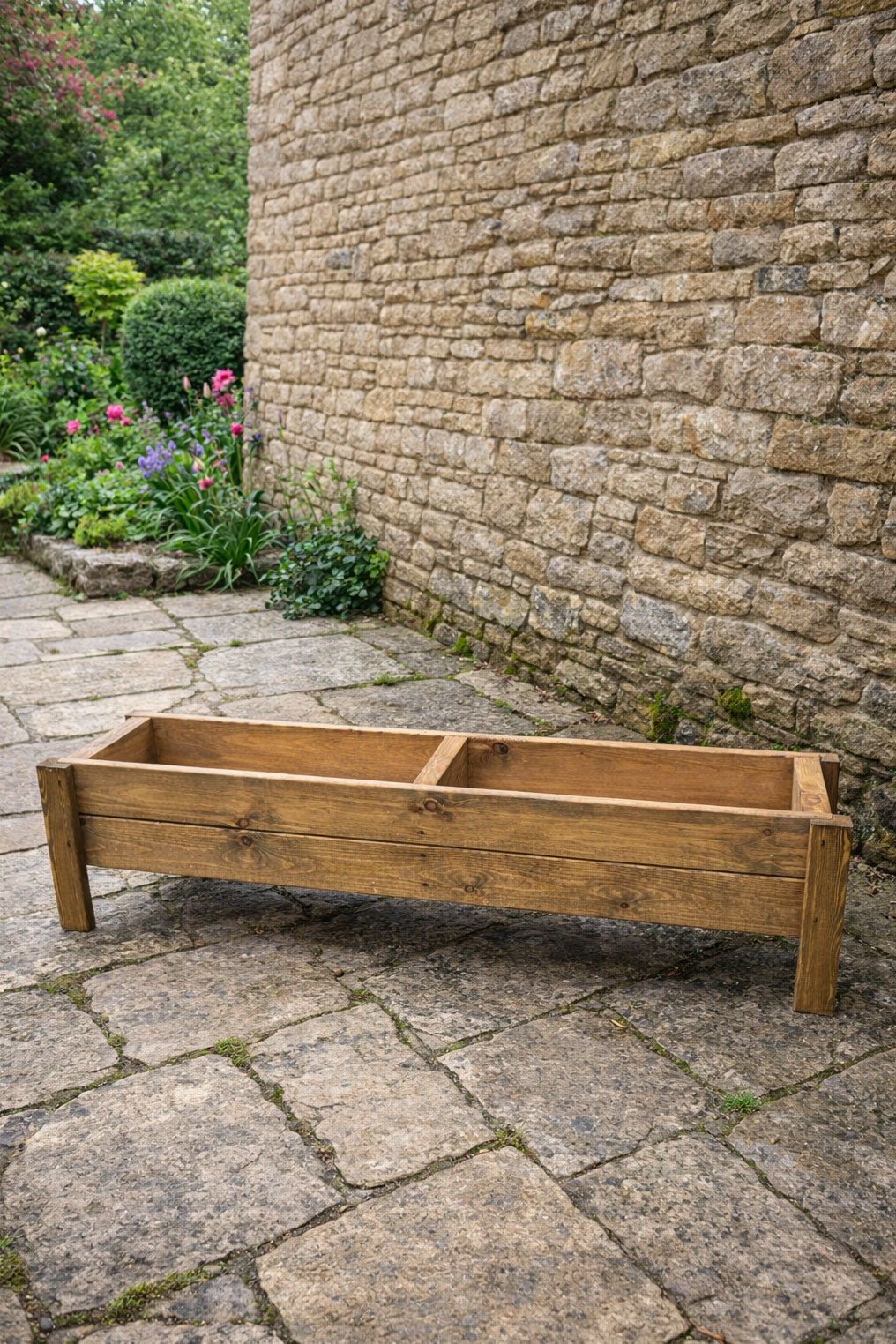 Raised Wooden Planter Boxes Fully Assembled Outdoor Herb & Flower Containers