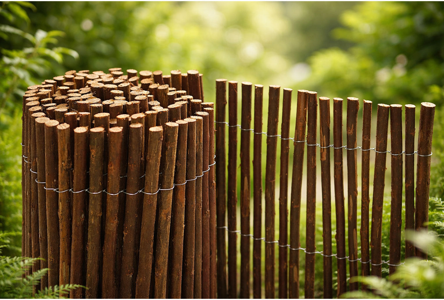 Flexible Willow Garden Edging 100cm x 30cm - Rustic Natural Garden Border for Flower Beds and Lawn Edges