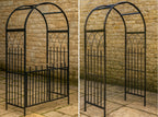 Premium Metal Garden Arch with Optional - Gates Arbour for Pathways & Entrances