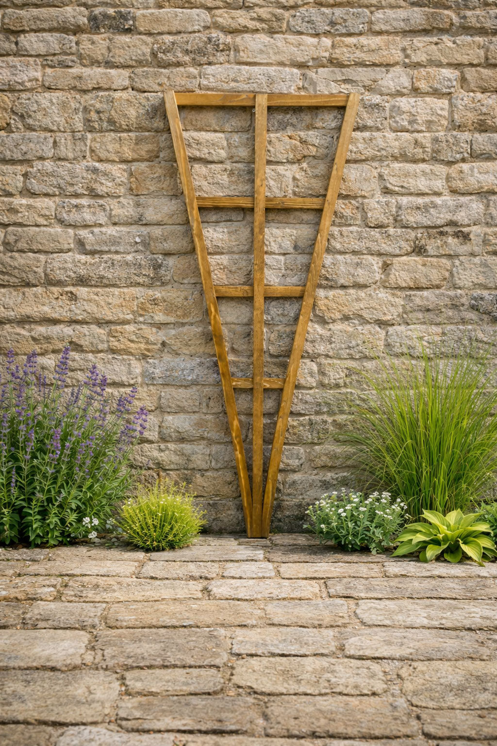 Garden Wooden Fan Trellis Panels 2 Pack – Decorative Lattice Plant Support for Walls & Fences