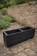 Rectangular Wooden Trough Planters Supplied in 4 Sizes Heavy Duty Garden Containers