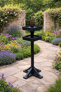 Heavy Duty Wooden Bird Feeding Station with 2 Tables & 4 Hooks 150cm Garden Bird Table Freestanding