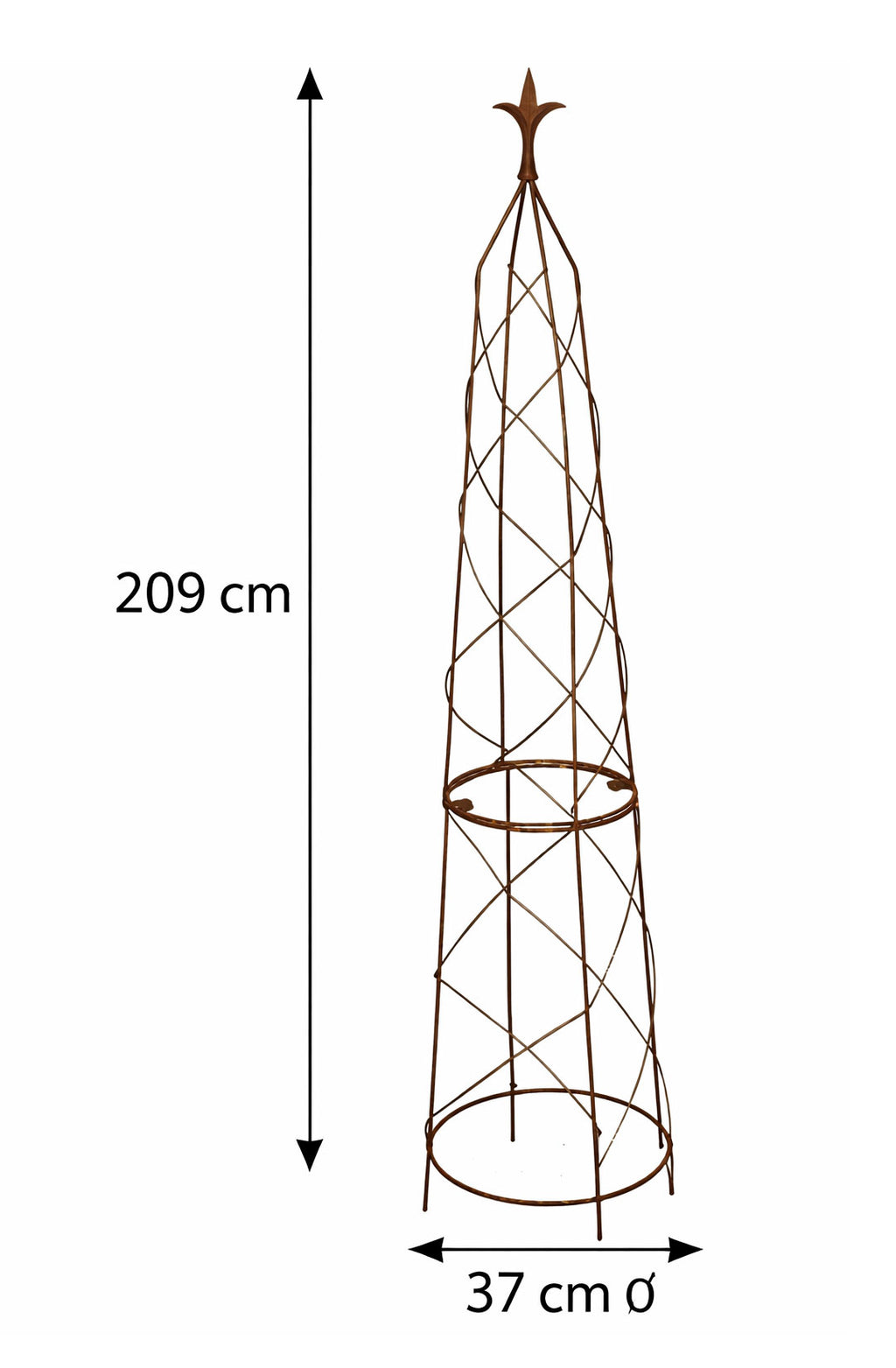 Handcrafted Steel Climbing Plant Support Obelisks - Available in 3 Sizes