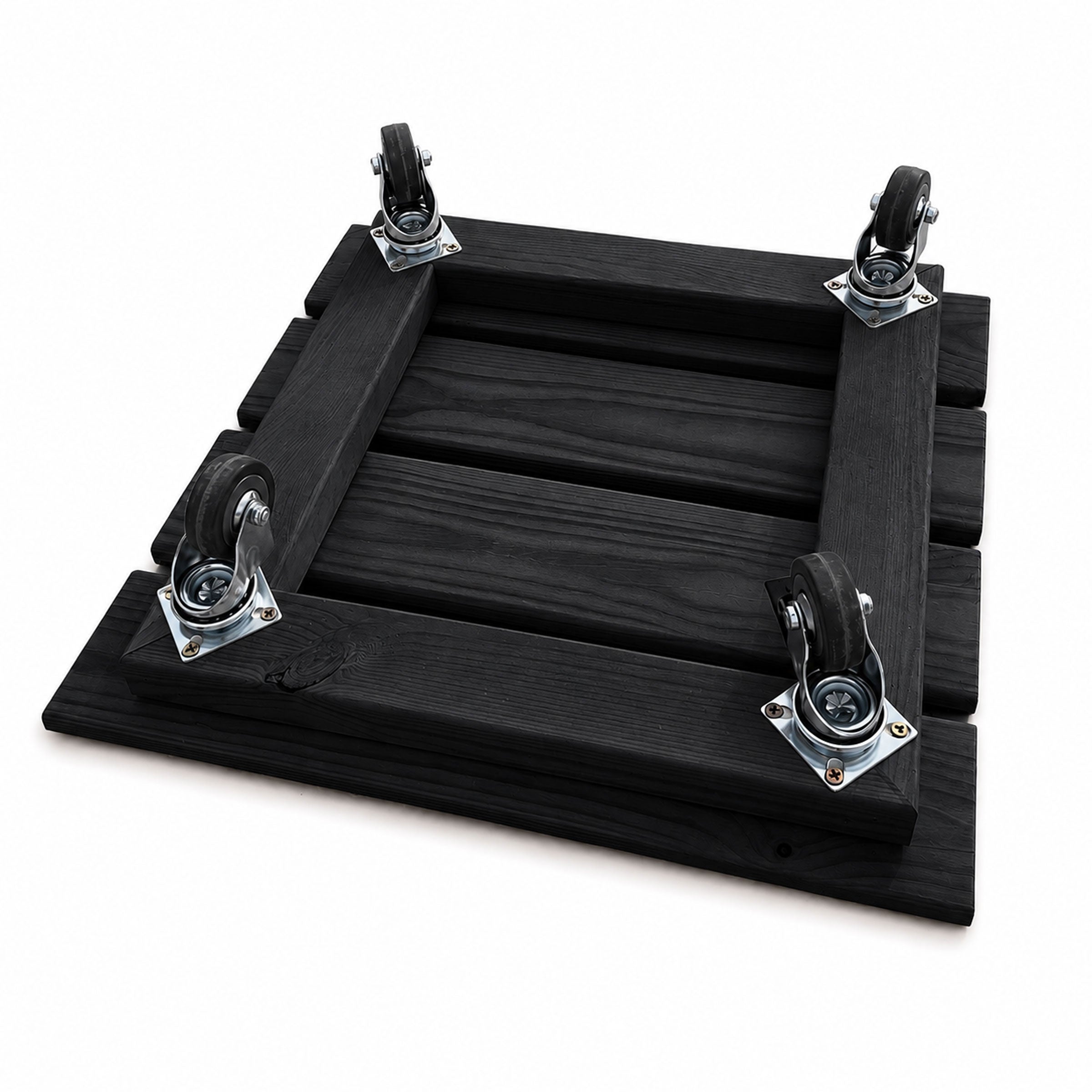 Heavy Duty Plant Pot Mover with Wheels Wooden Plant Caddy with 4 Swivel Castors